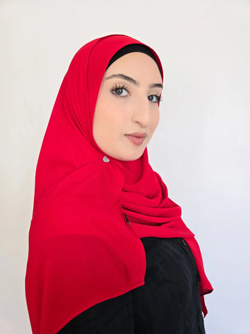 Premium Luxury Chiffon- Red