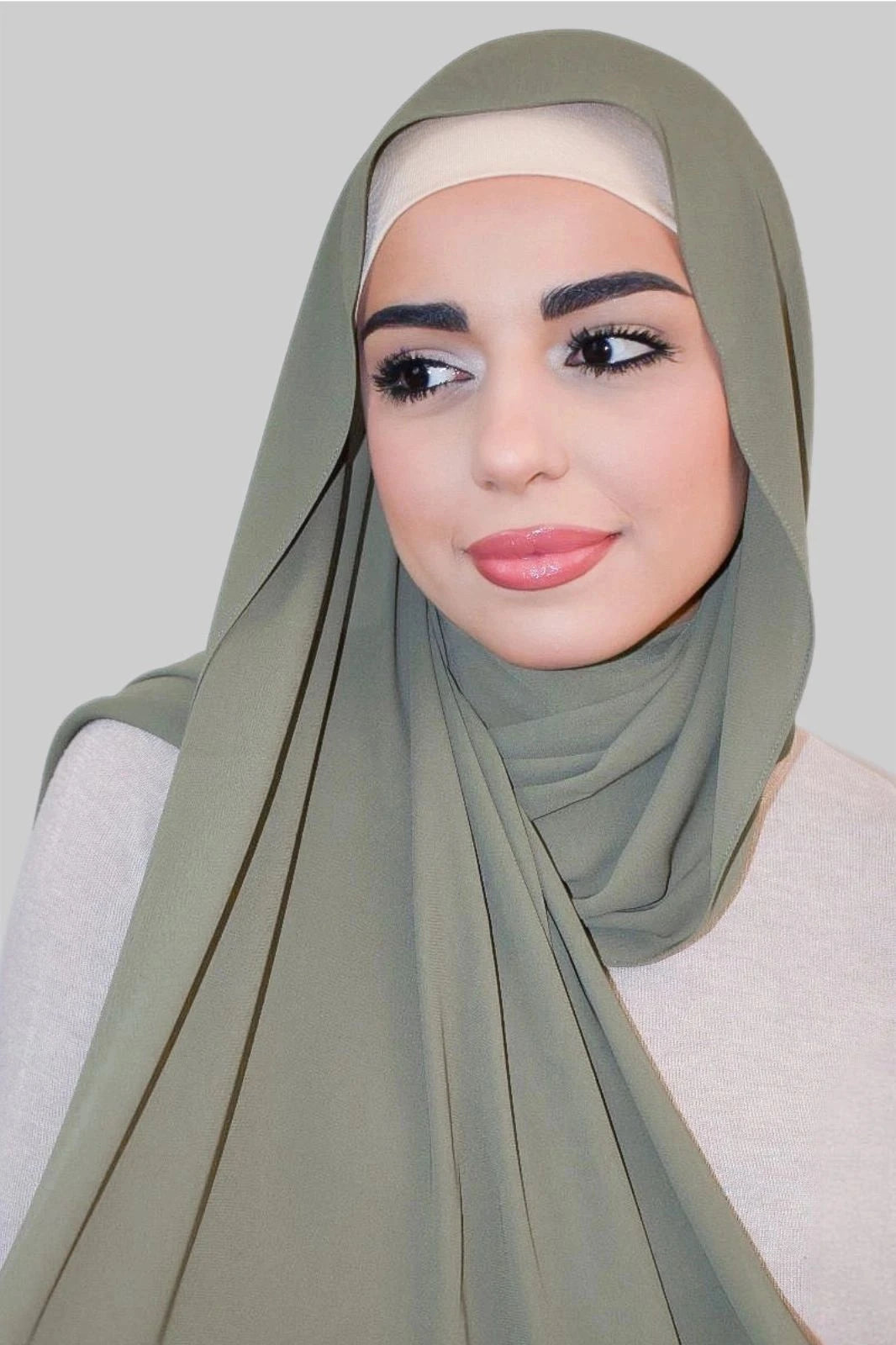 Premium Luxury Chiffon- Army Green