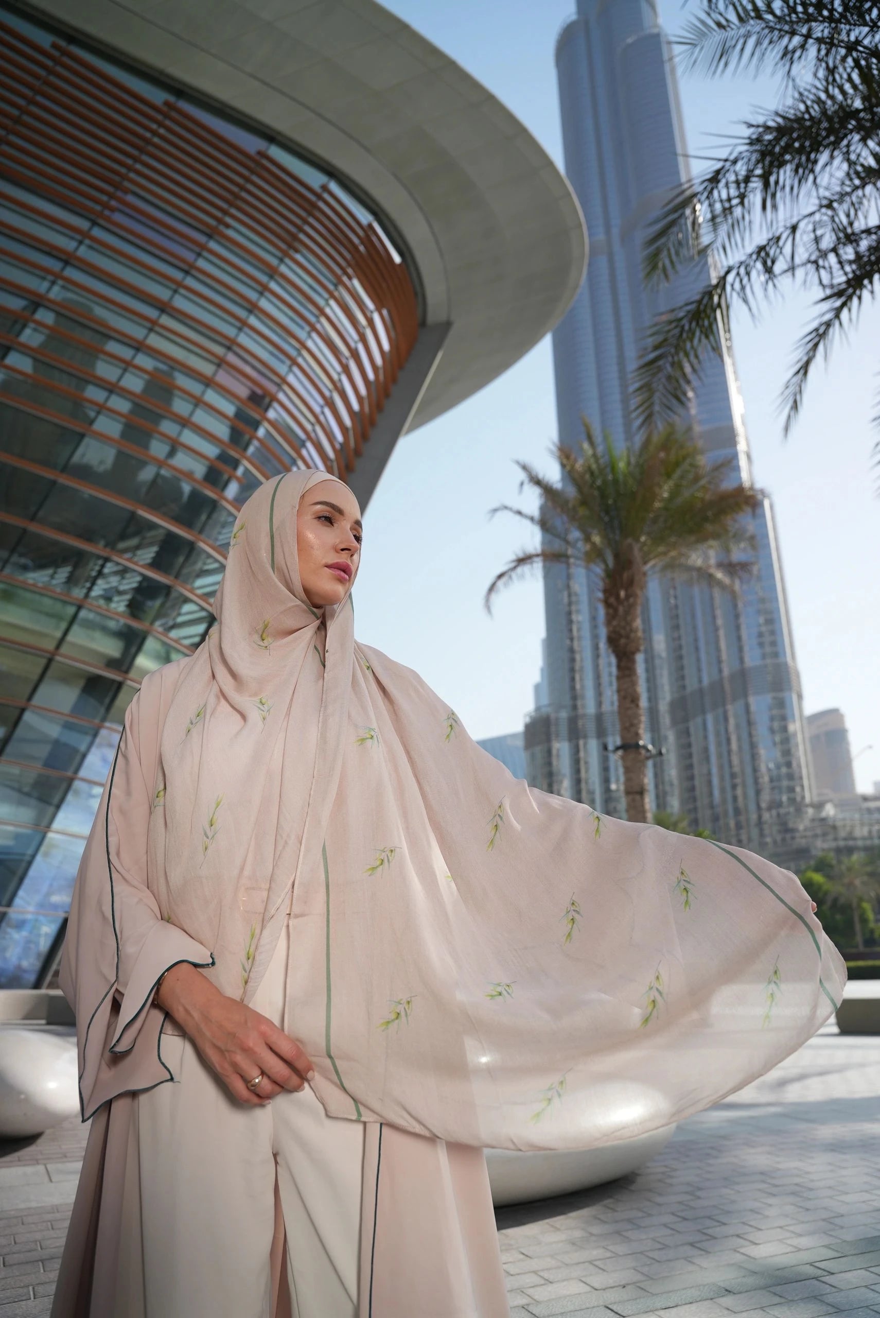 Printed Modal- Zaytoona Beige