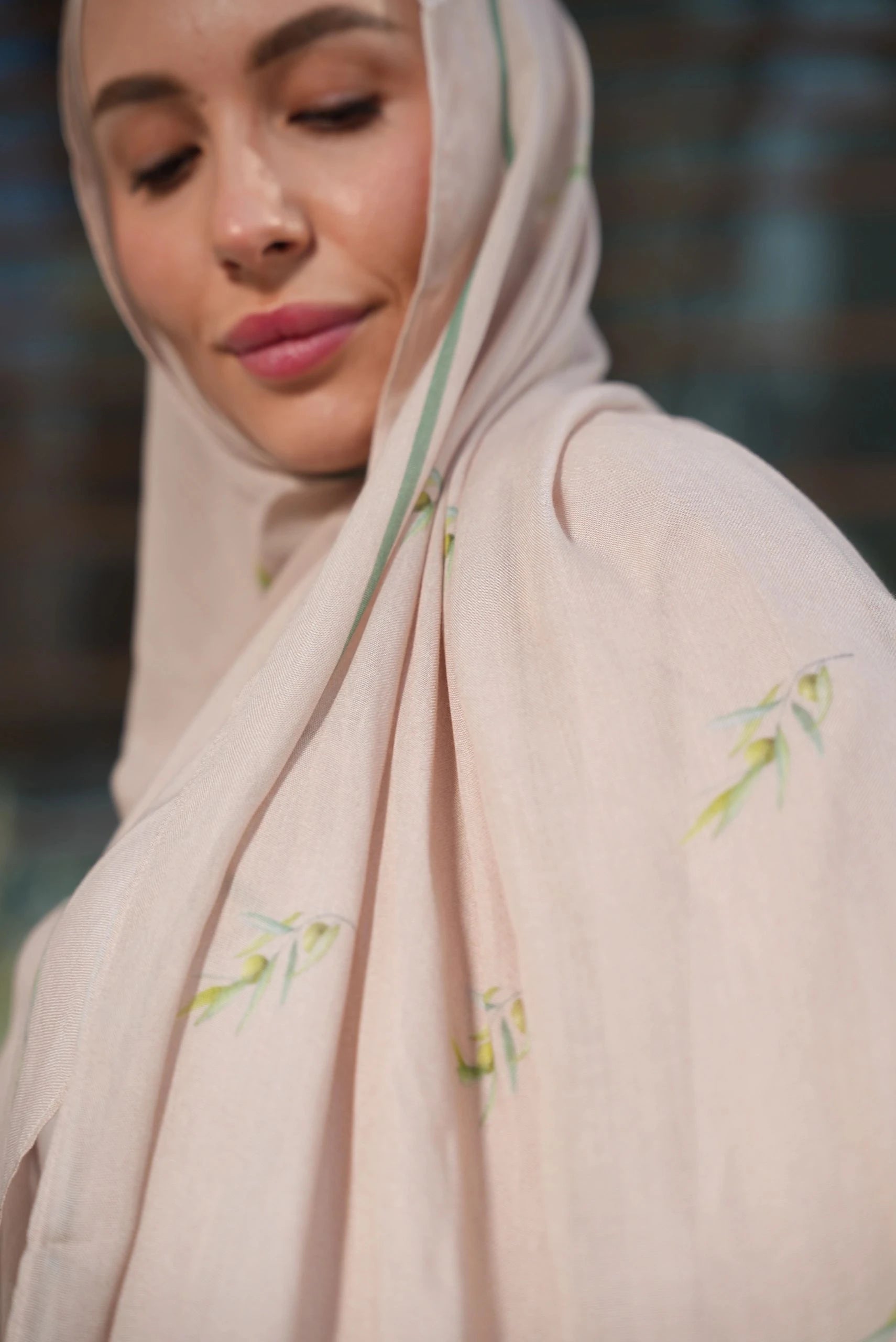 Printed Modal- Zaytoona Beige