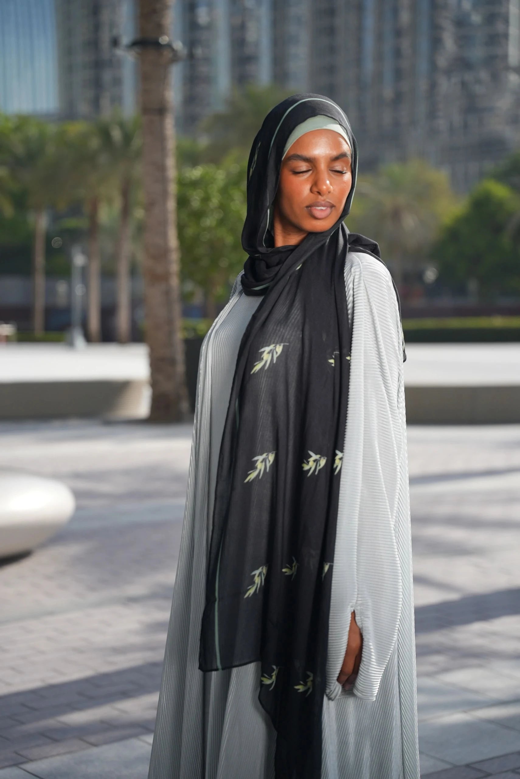 Printed Modal- Zaytoona Black