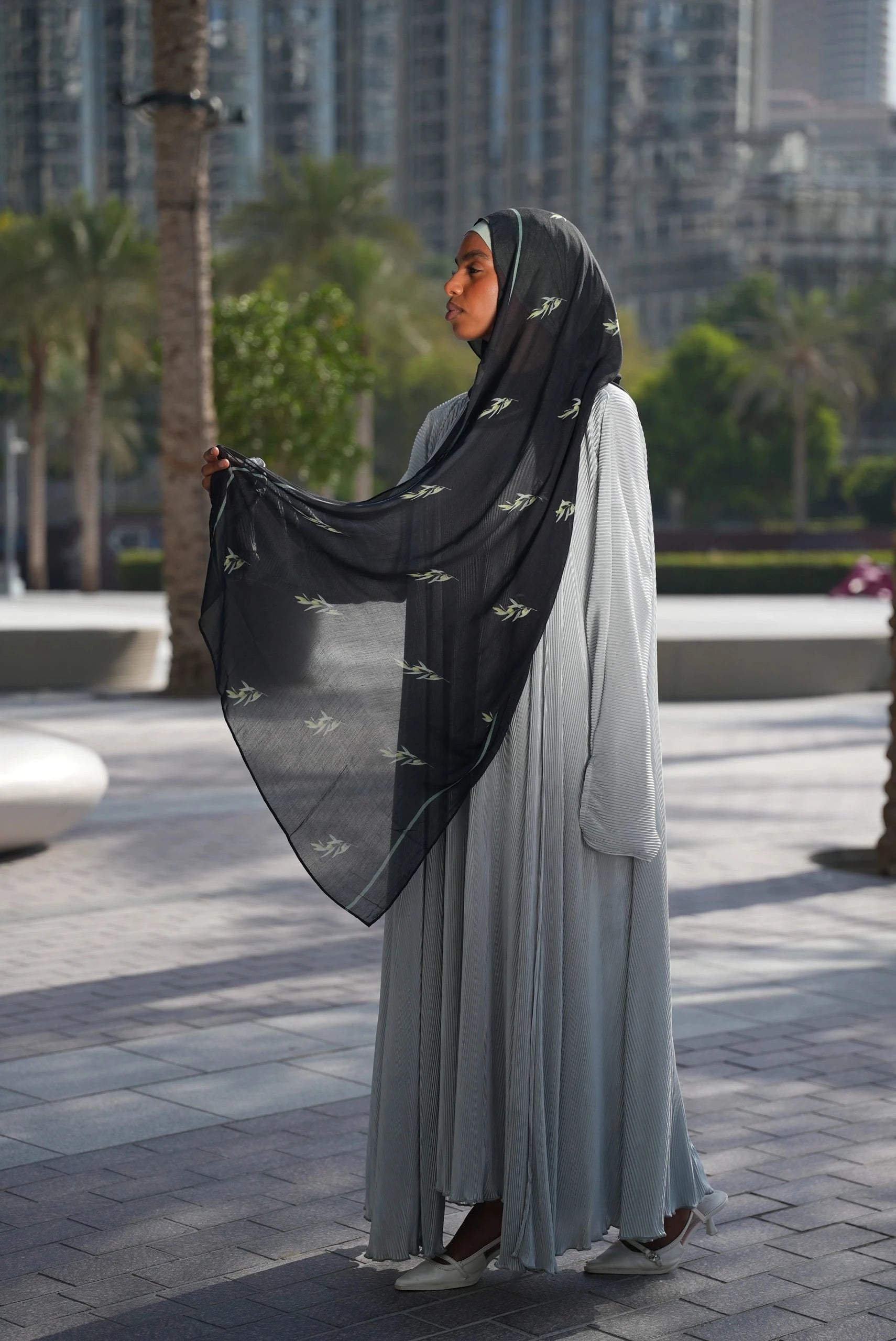 Printed Modal- Zaytoona Black