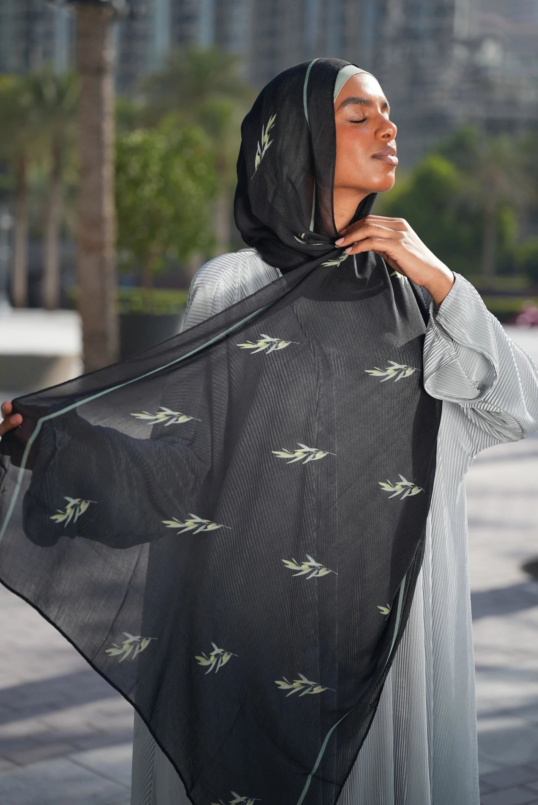 Printed Modal- Zaytoona Black