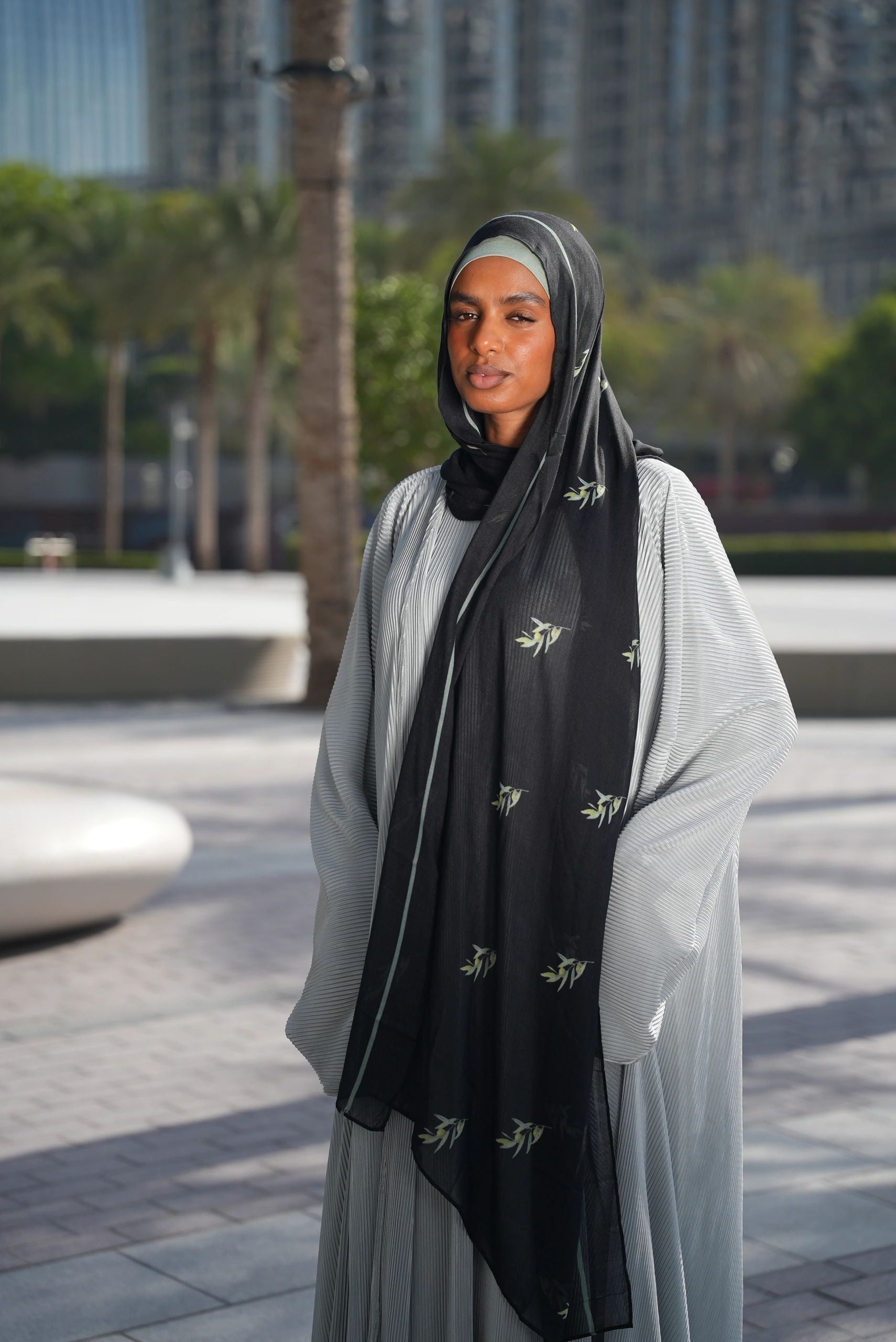 Printed Modal- Zaytoona Black