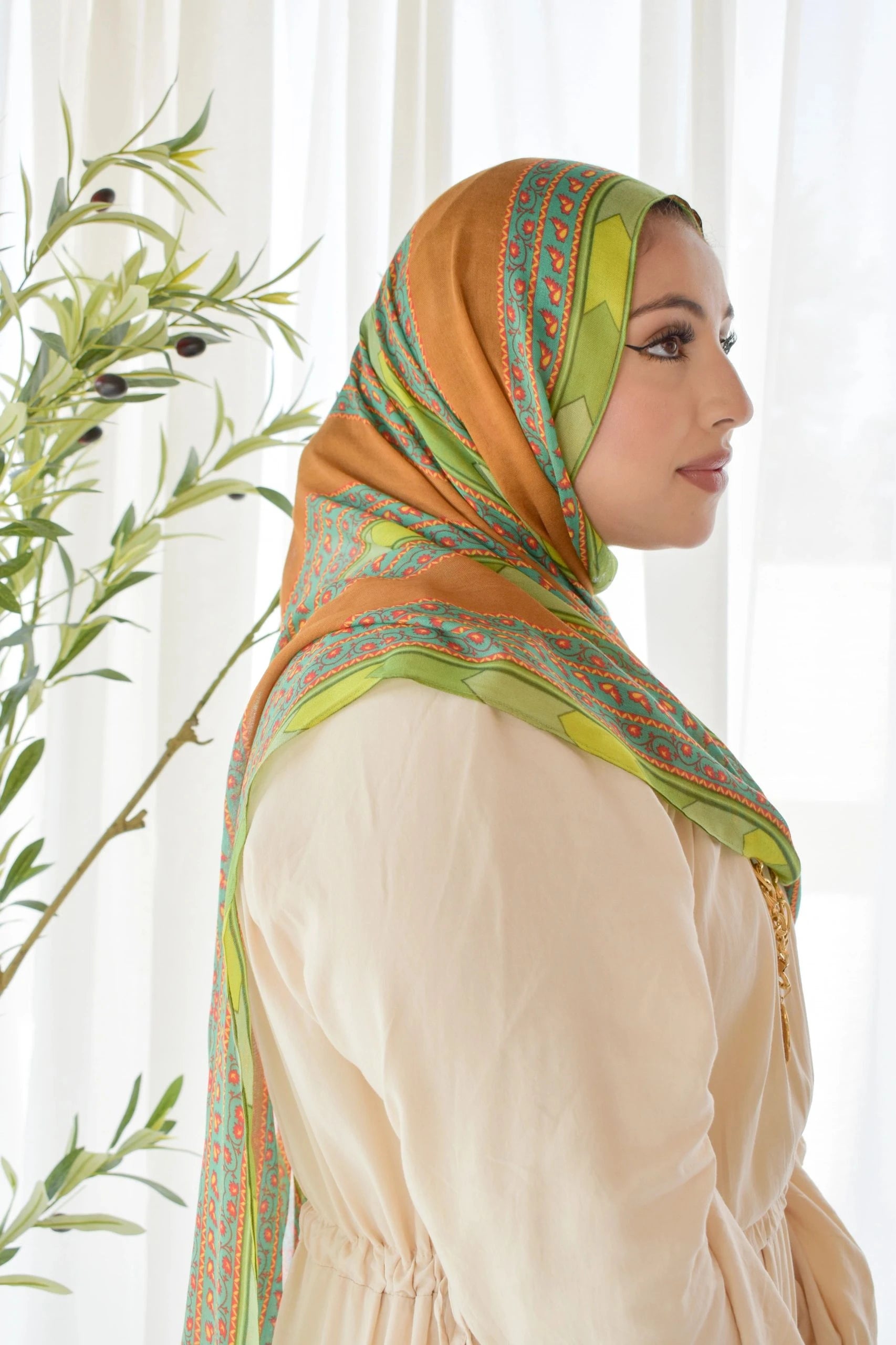 Printed Modal- Golden Stitch