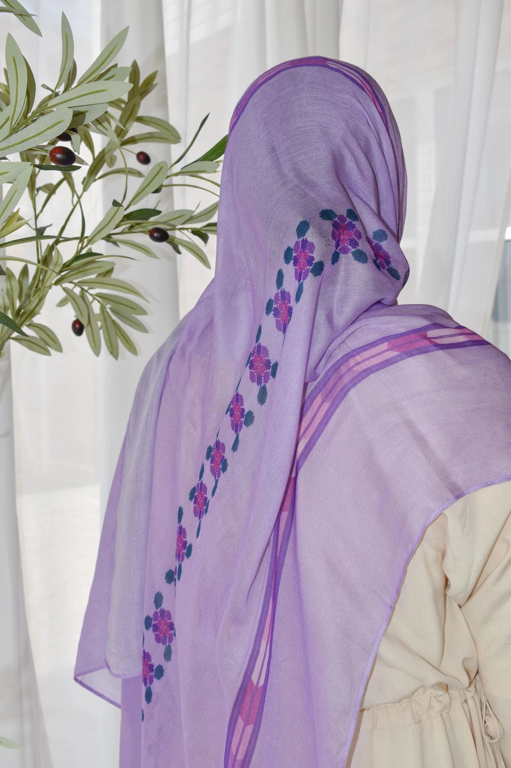 Printed Modal- Lilac Vine