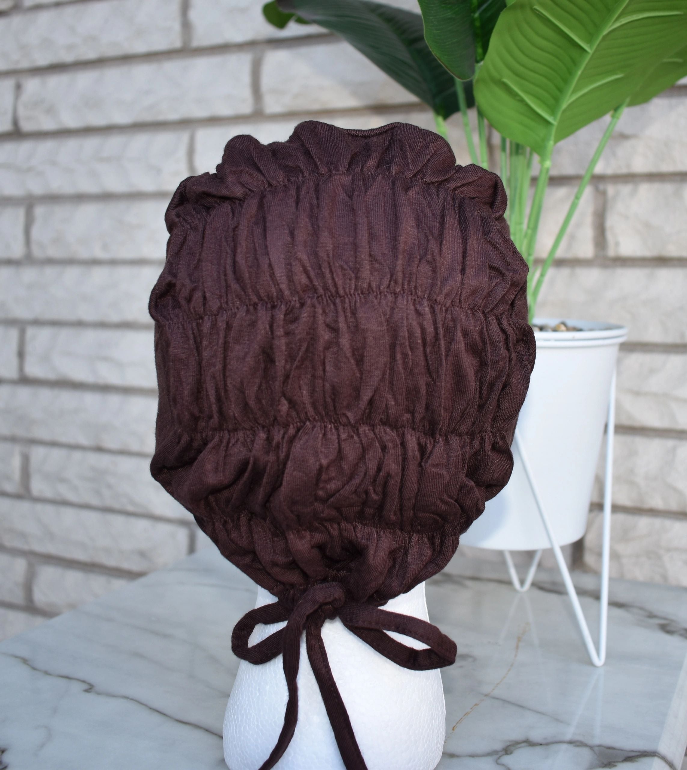Tie-Back Under Cap- Brown