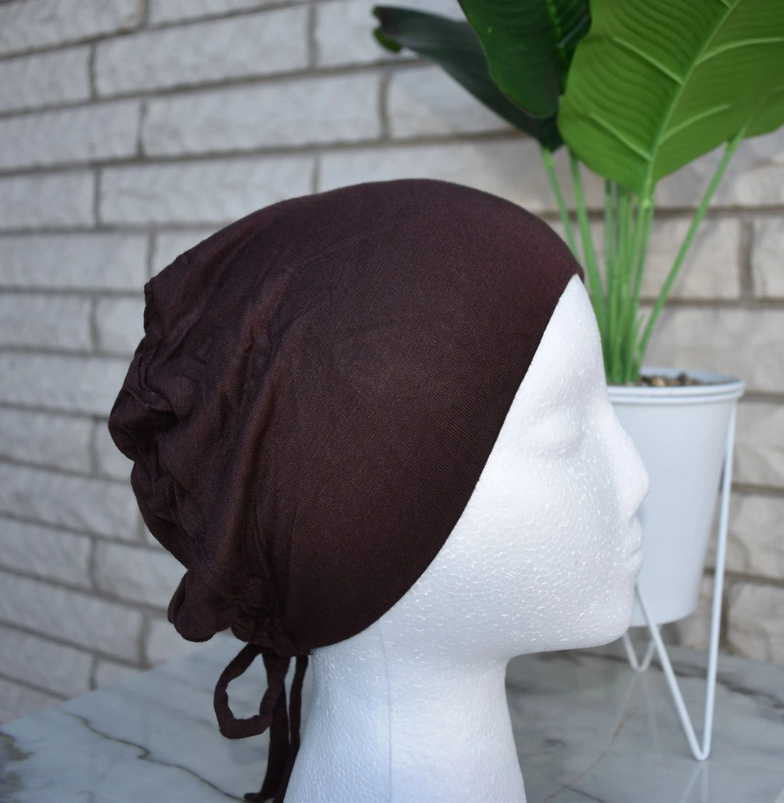 Tie-Back Under Cap- Brown