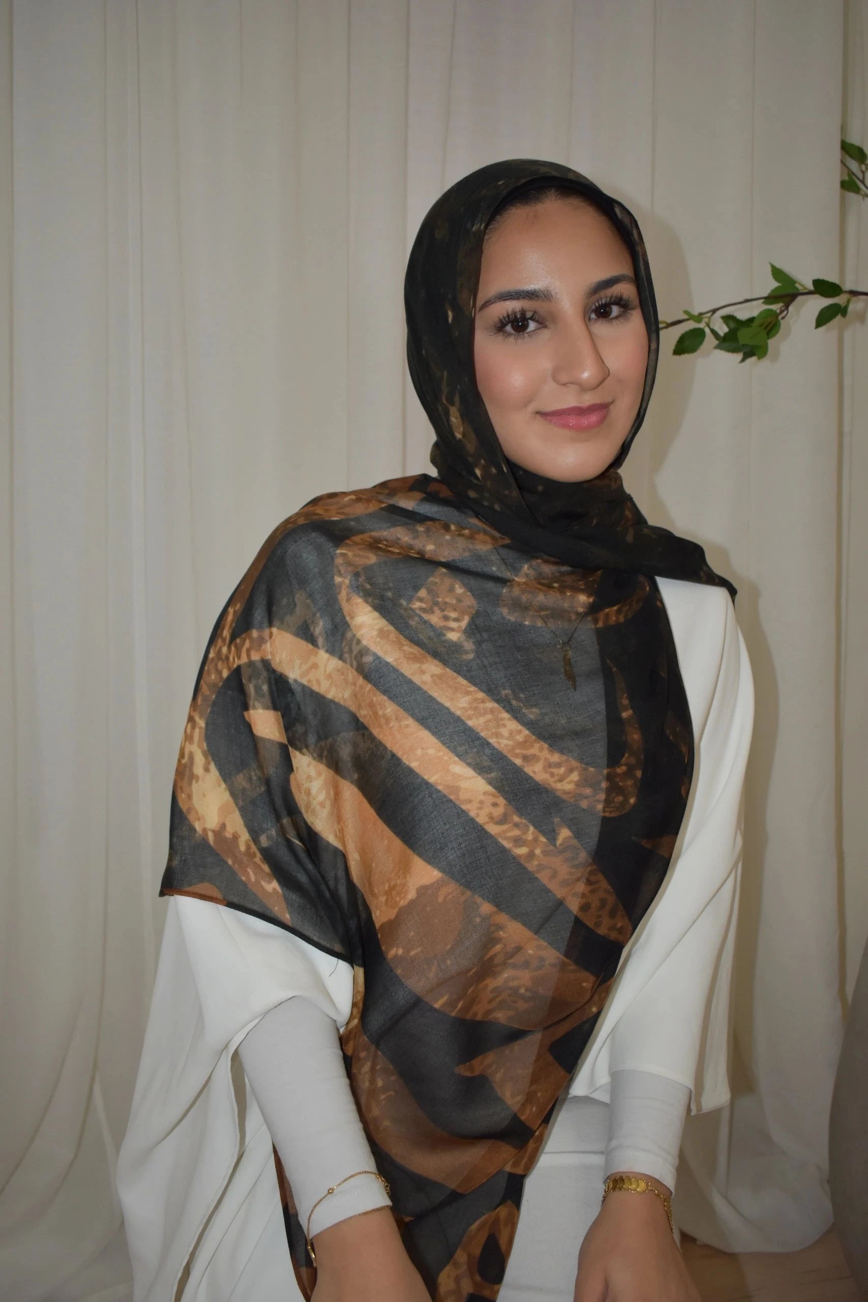 Printed Modal- Golden Quill