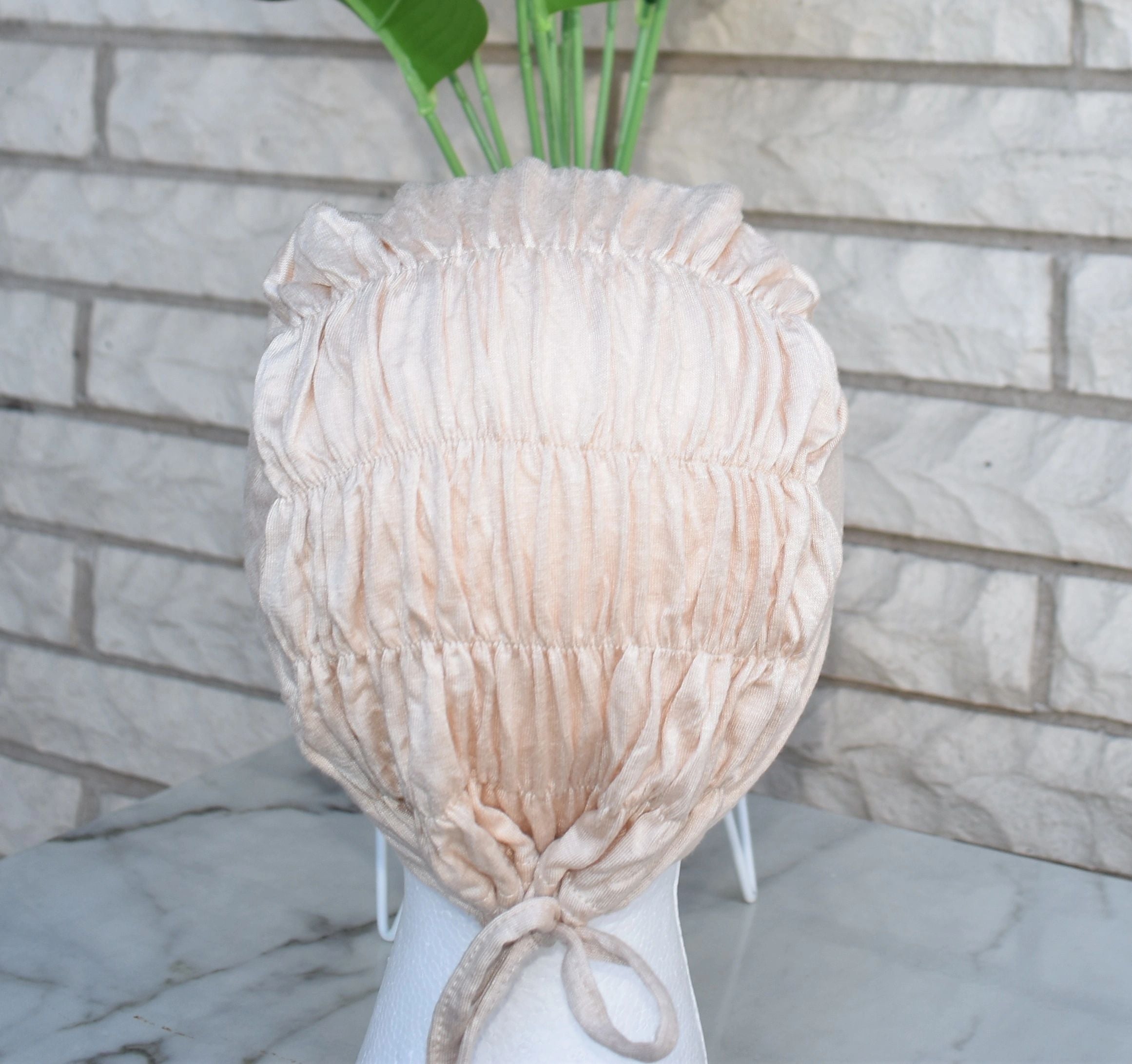 Tie-Back Under Cap- Beige