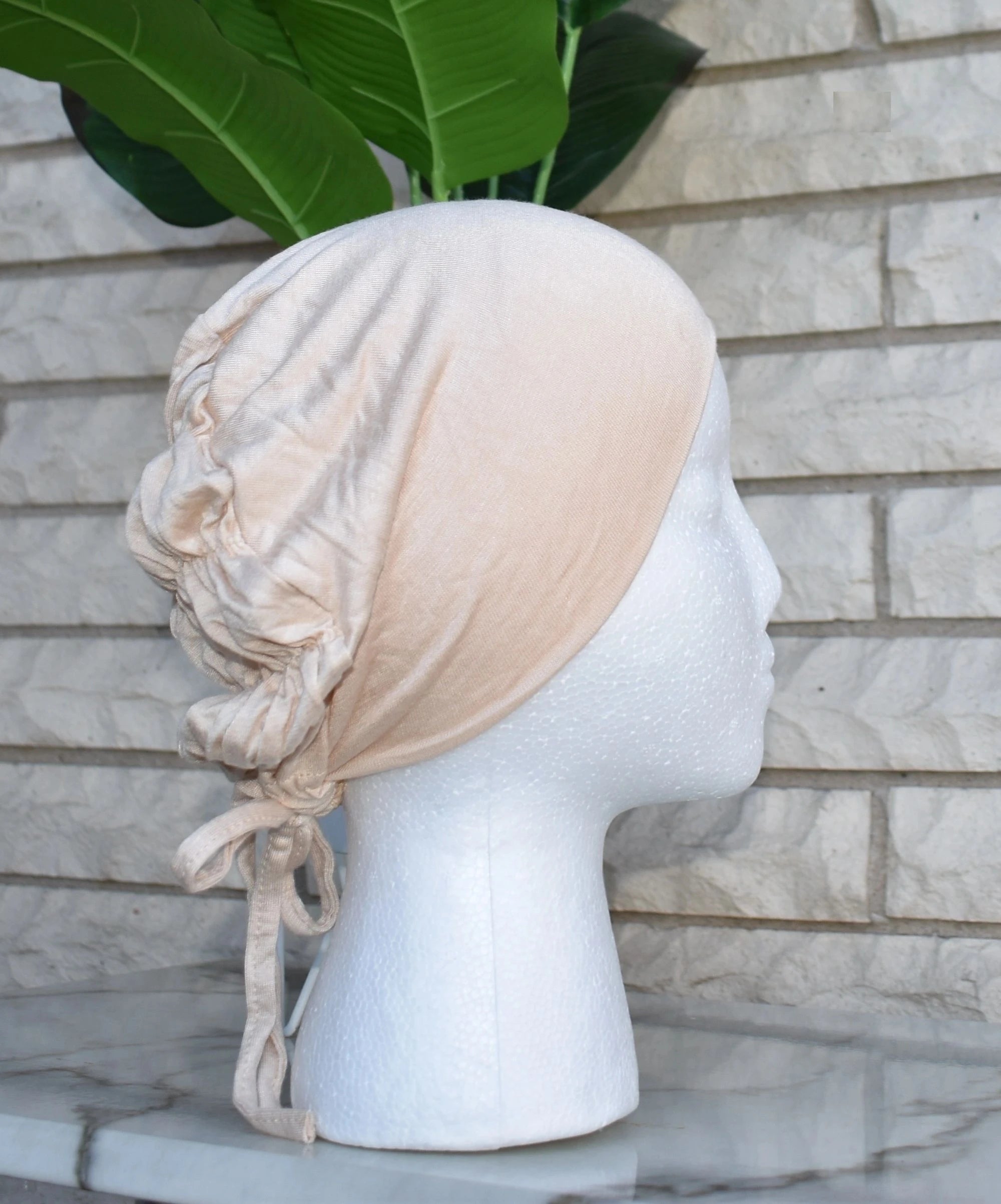 Tie-Back Under Cap- Beige