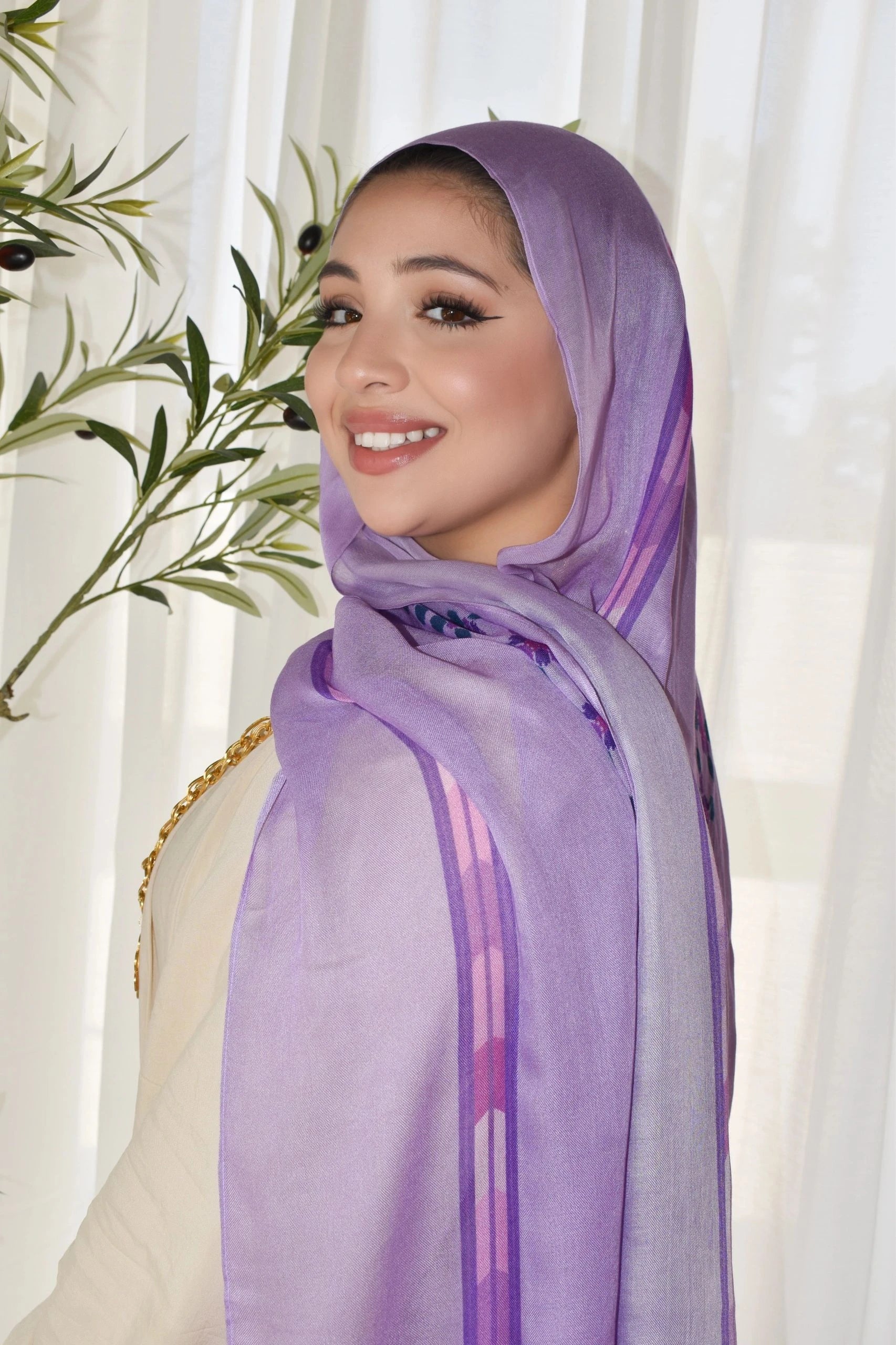 Printed Modal- Lilac Vine