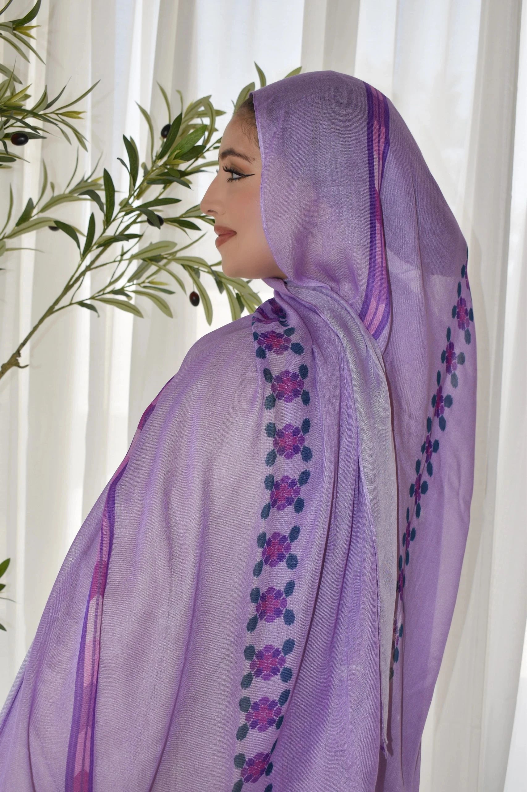 Printed Modal- Lilac Vine