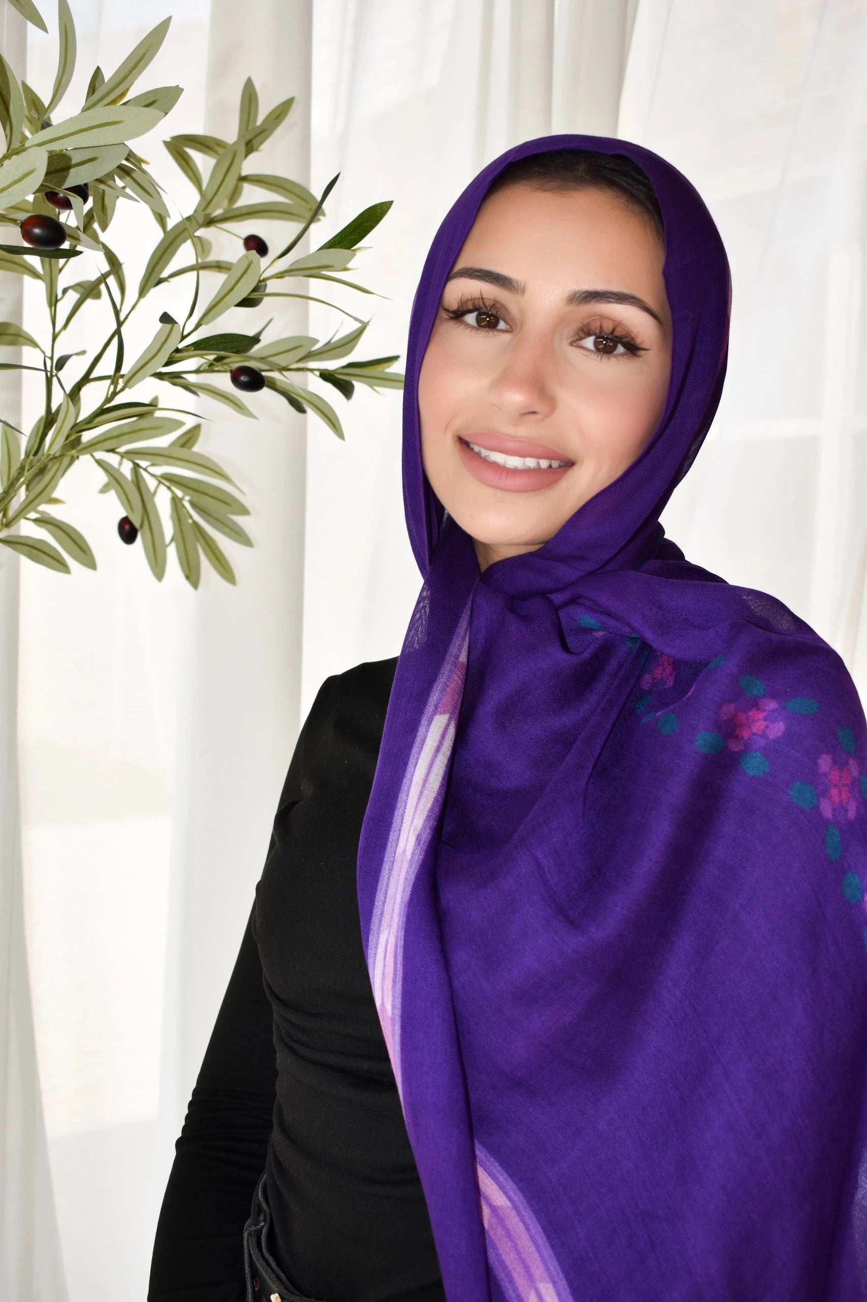 Printed Modal- Violet Threads