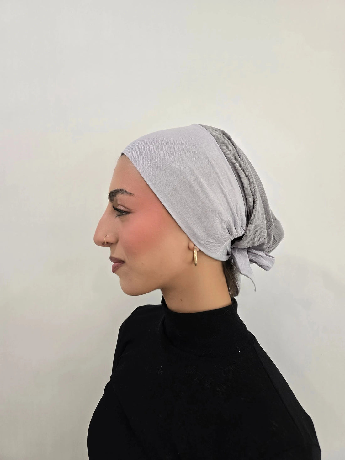 Mesh Tie Back Undercap- Light Grey