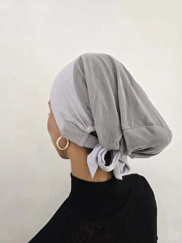 Mesh Tie Back Undercap- Light Grey