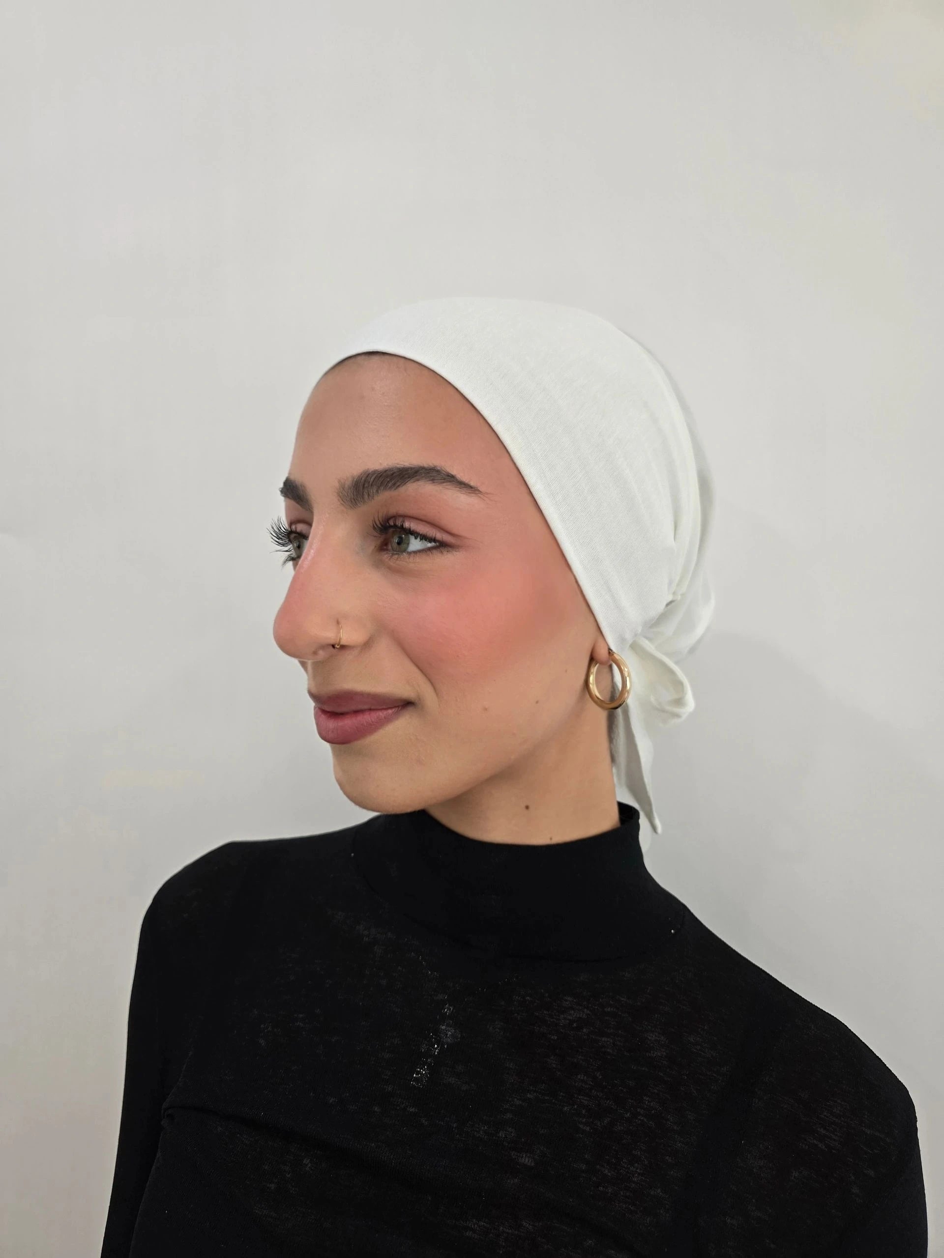 Mesh Tie Back Undercap- White