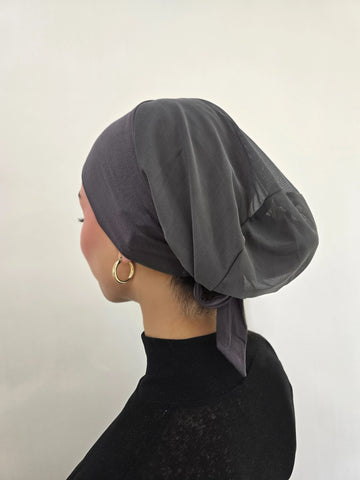 Mesh Tie Back Undercap- Dark Grey
