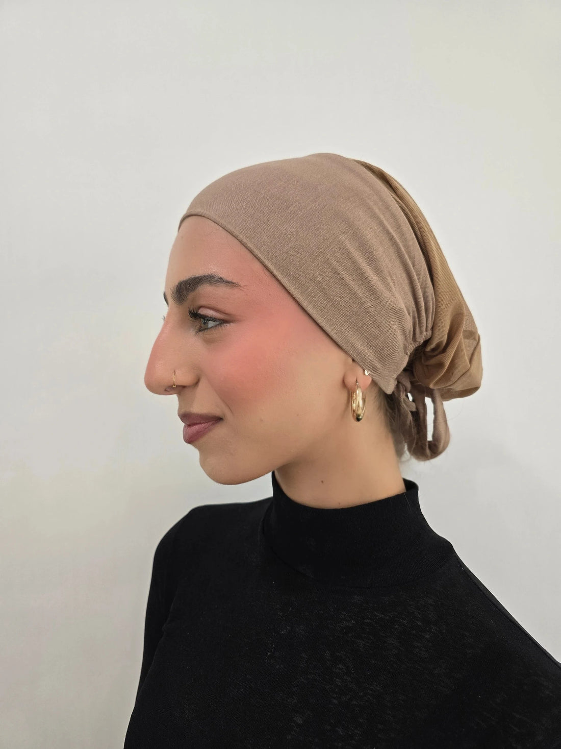 Mesh Tie Back Undercap- Latte