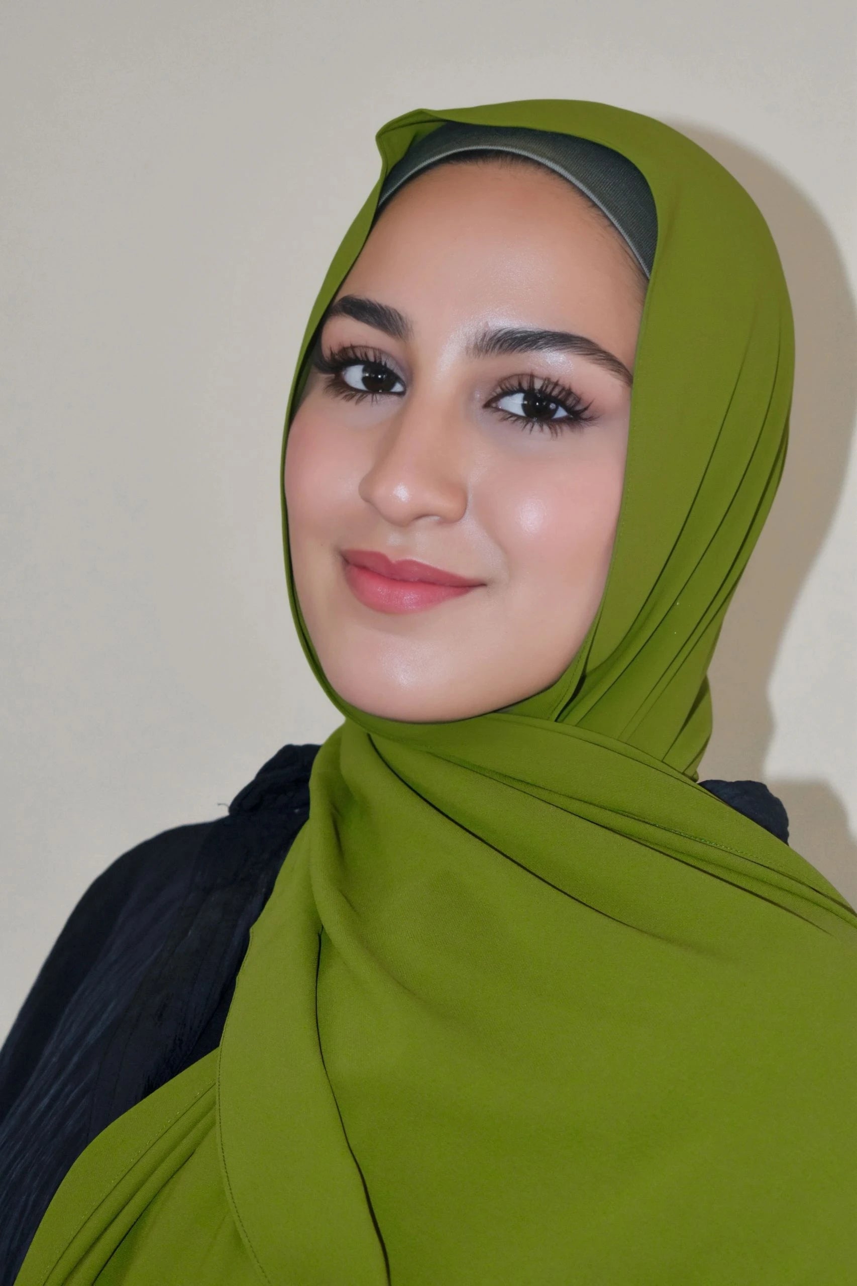 premium Luxury Chiffon- Olive Green
