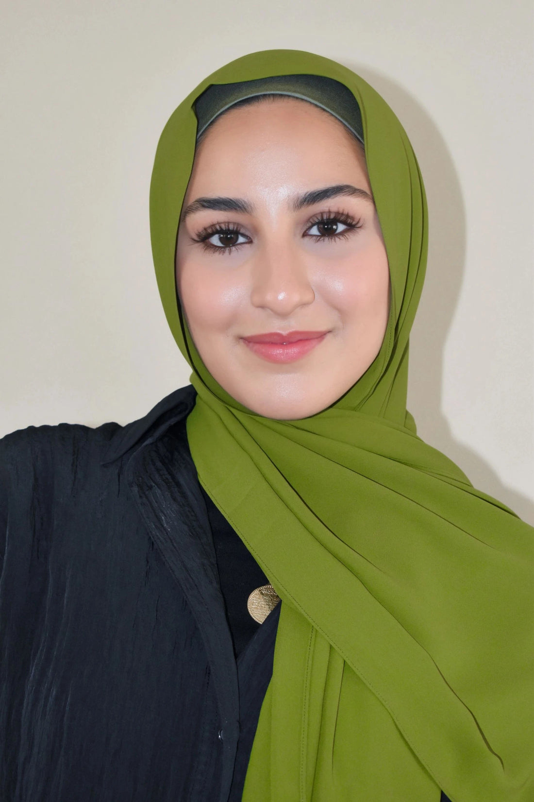 premium Luxury Chiffon- Olive Green