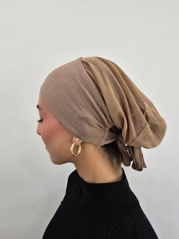 Mesh Tie Back Undercap- Latte