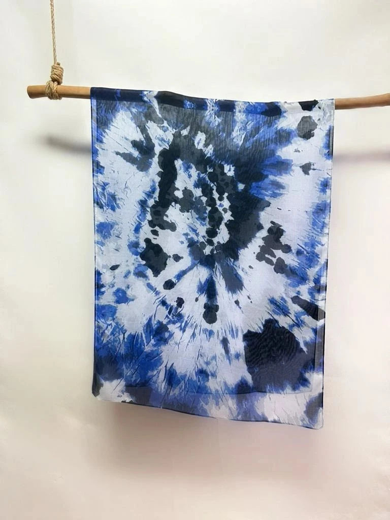 Printed Modal- Azure Swirl