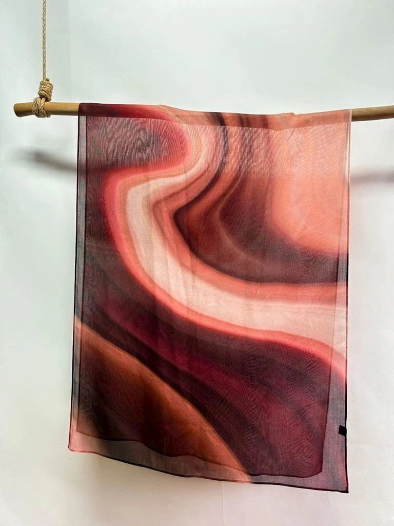 Printed Modal- Cocoa Cascade