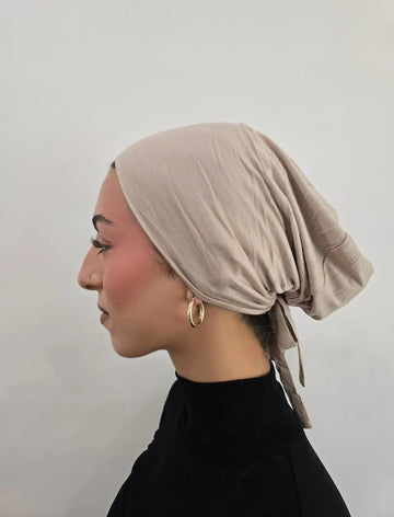 Cotton Jersey Tie Back Undercap- Grey