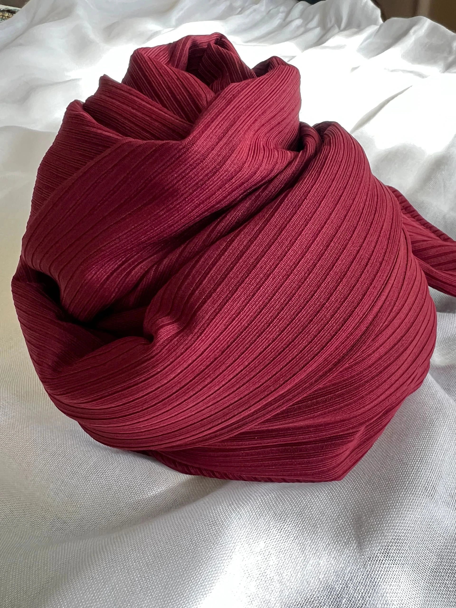 Ribbed Jersey- Burgundy