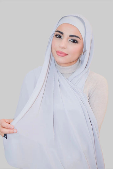 Premium Luxury Chiffon- Light Grey