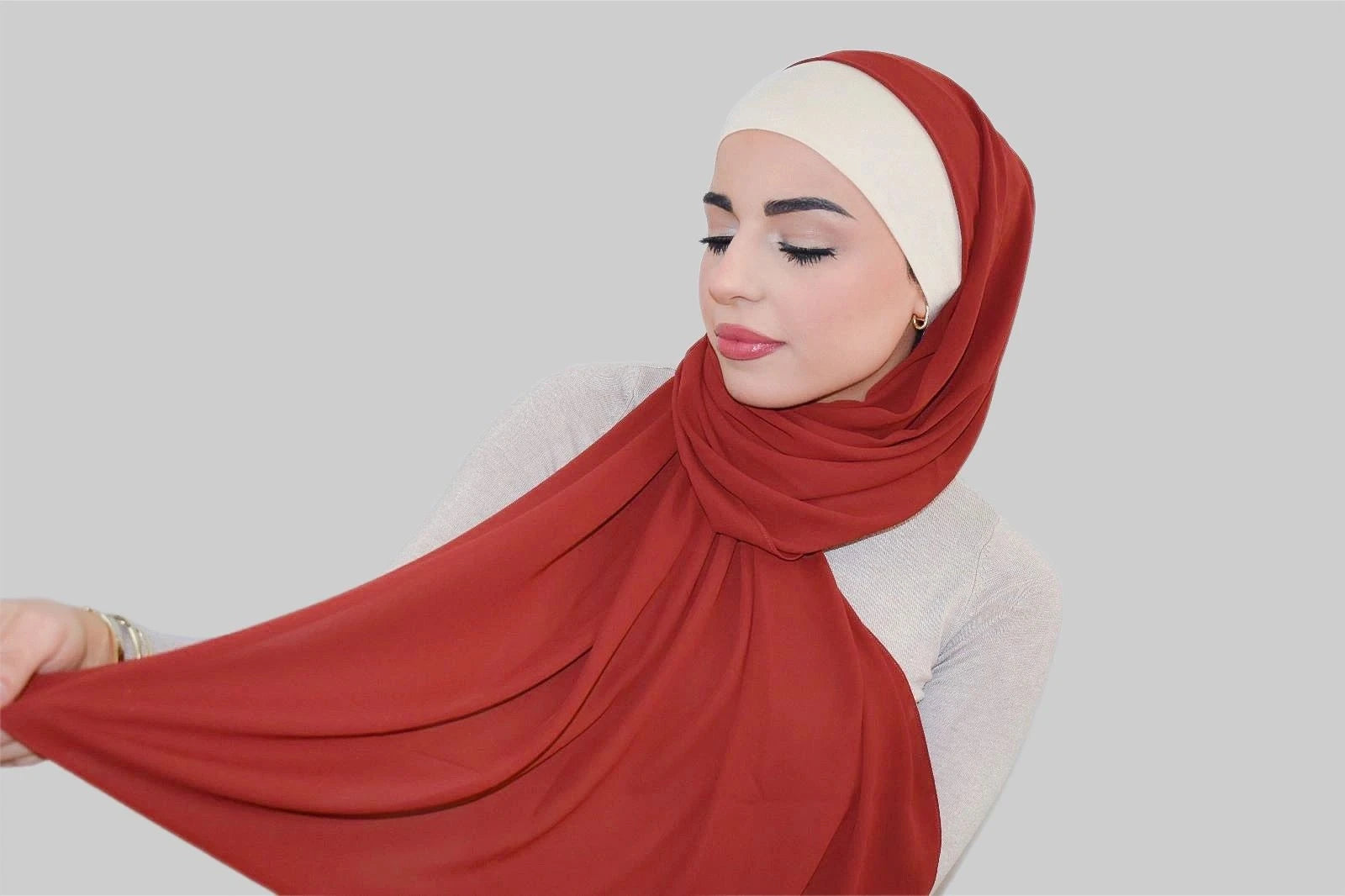 Premium Luxury Chiffon- Chestnut