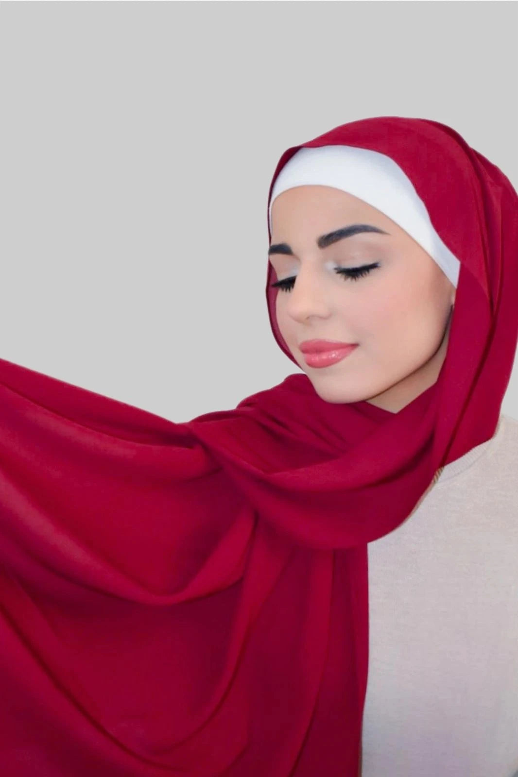 Premium Luxury Chiffon- Maroon