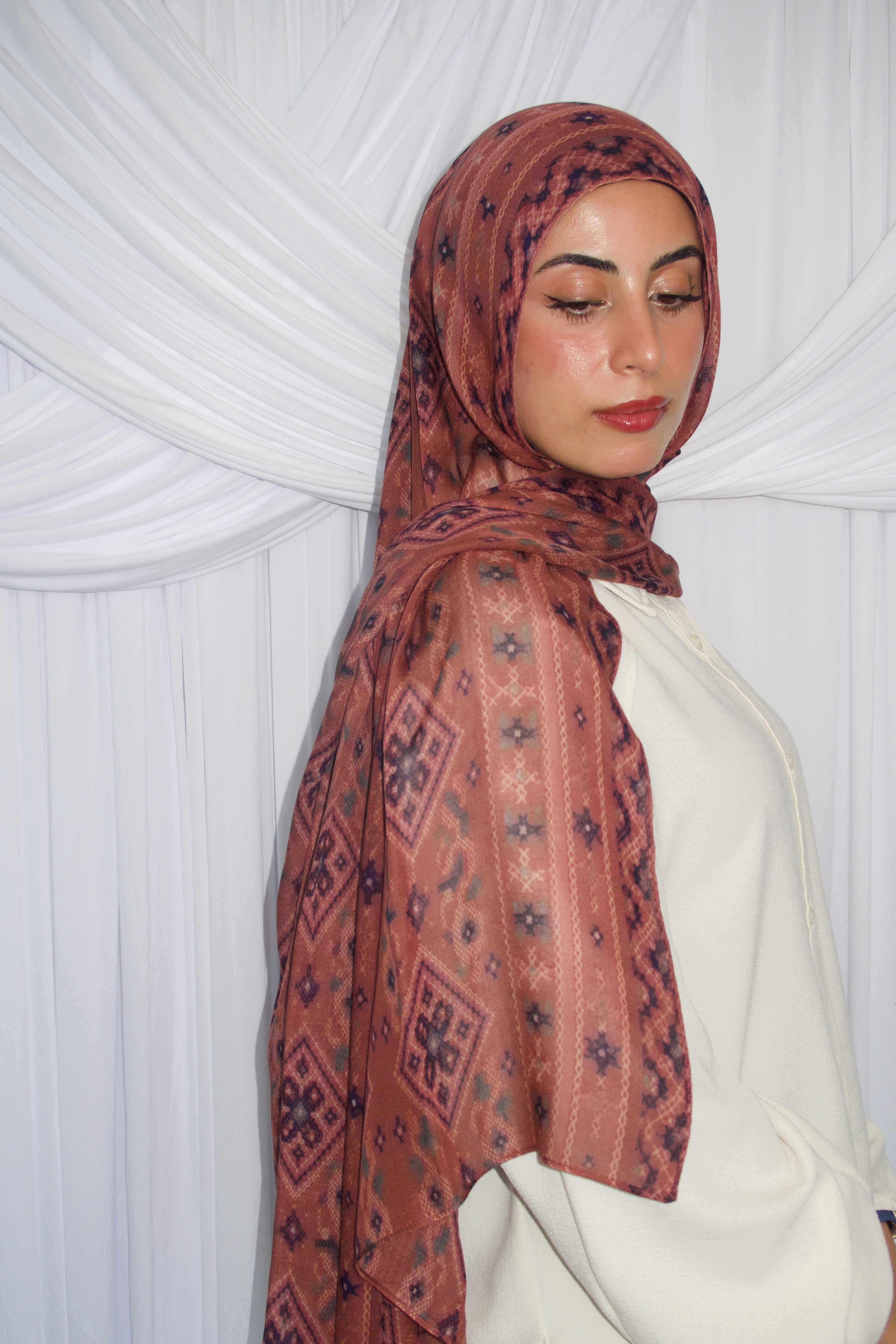 Printed Modal- Rosewood Tatreez