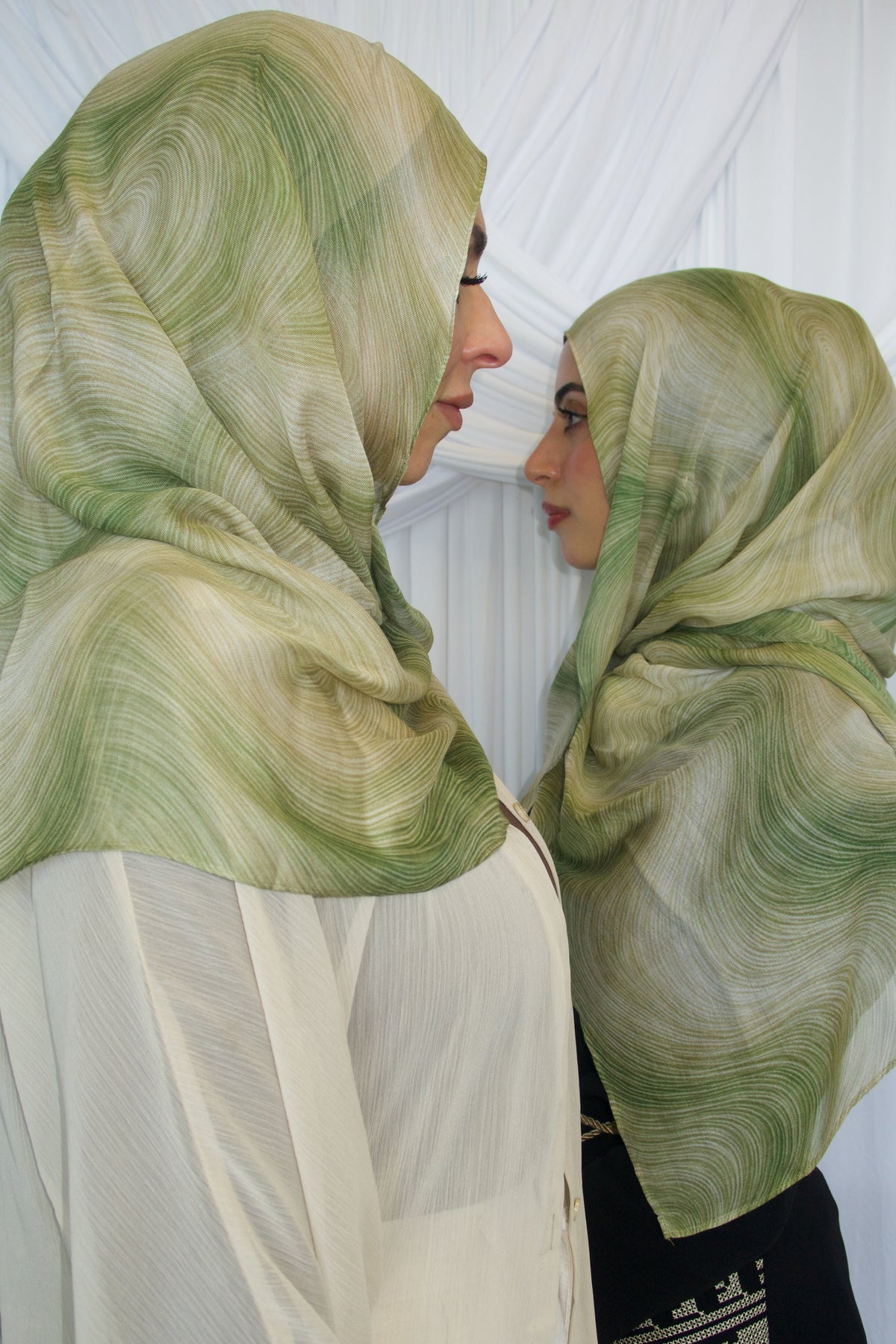 Printed Modal- Pistachio Swirl