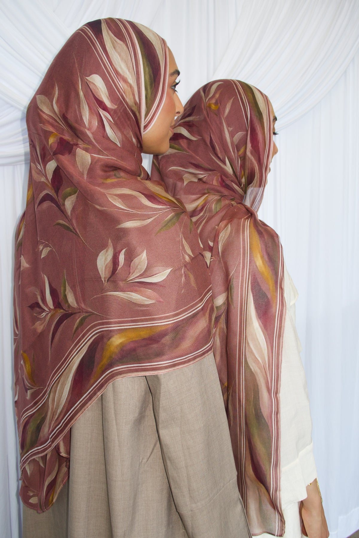 Printed Modal- Autumn Rosa