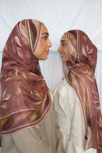 Printed Modal- Autumn Rosa