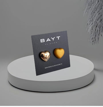 Heart Non Snag Magnets- Gold