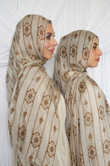 Printed Modal- Almond Tatreez