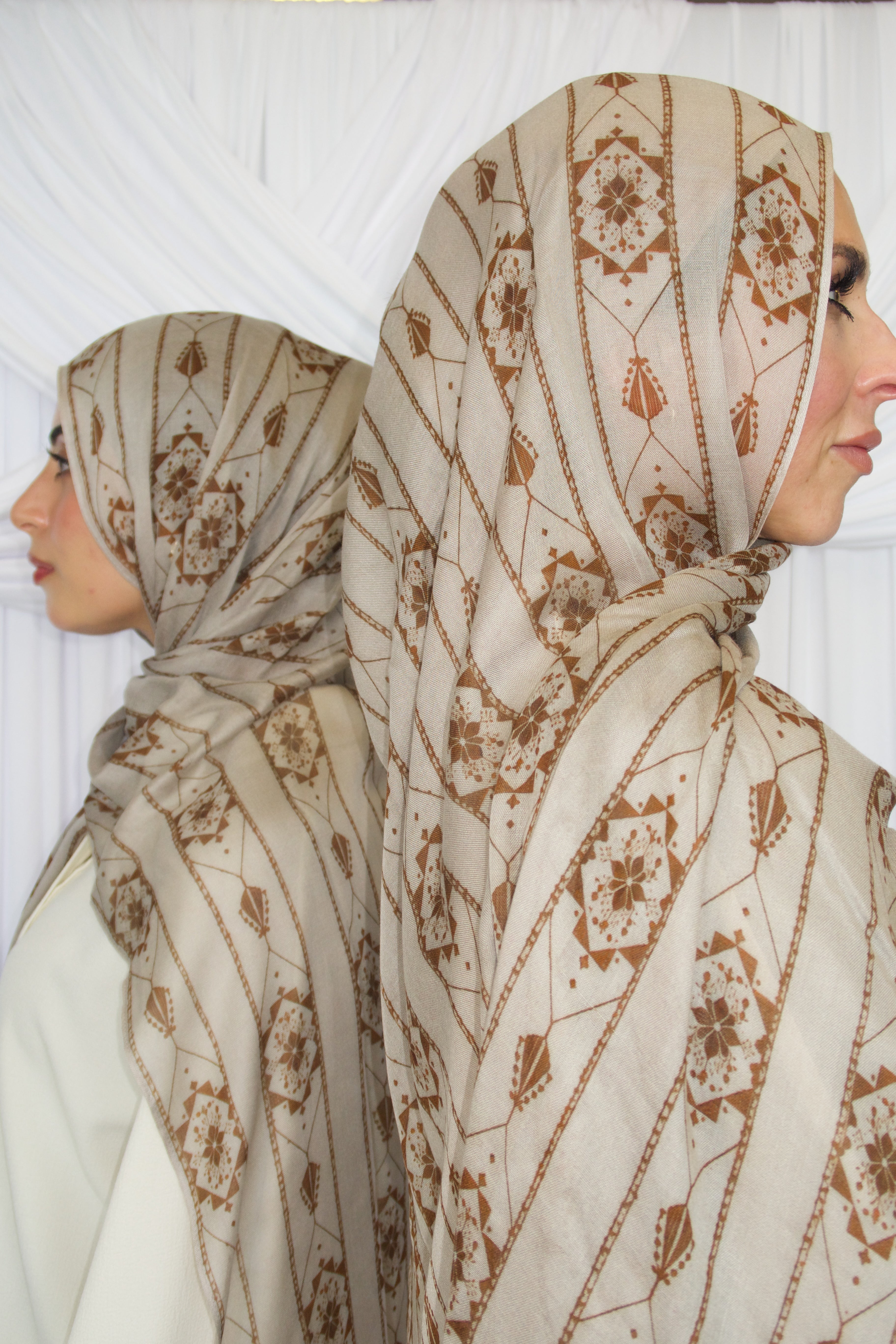Printed Modal- Almond Tatreez