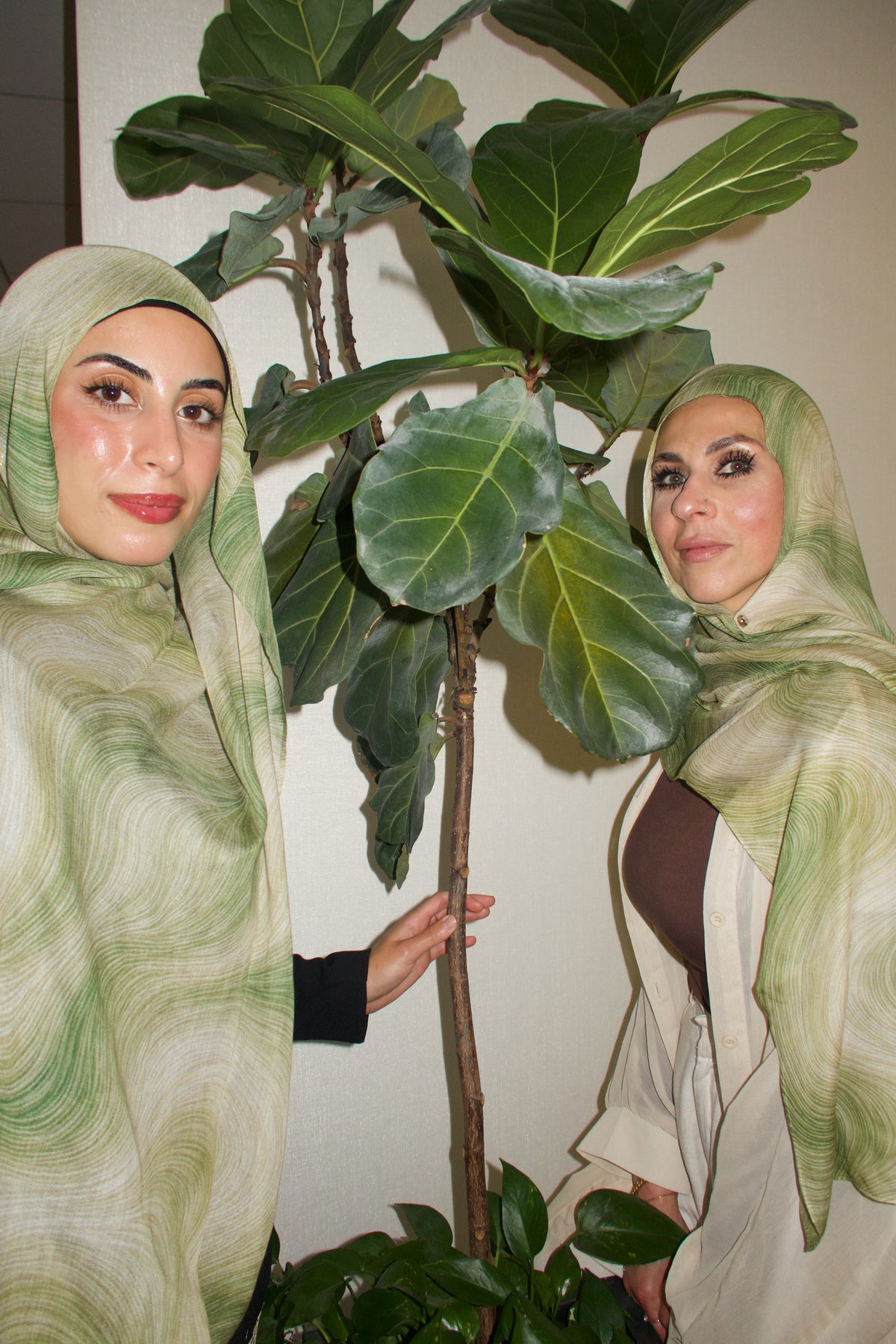 Printed Modal- Pistachio Swirl