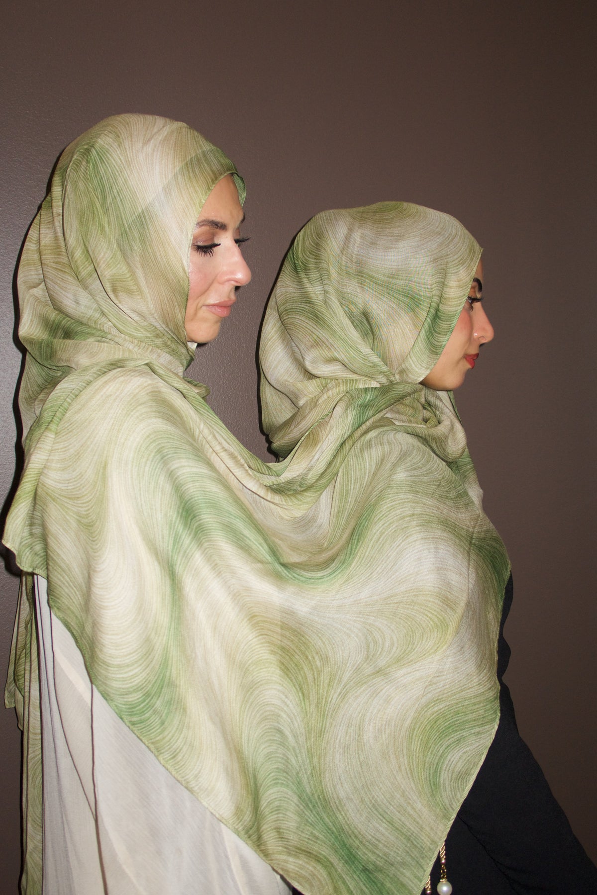 Printed Modal- Pistachio Swirl