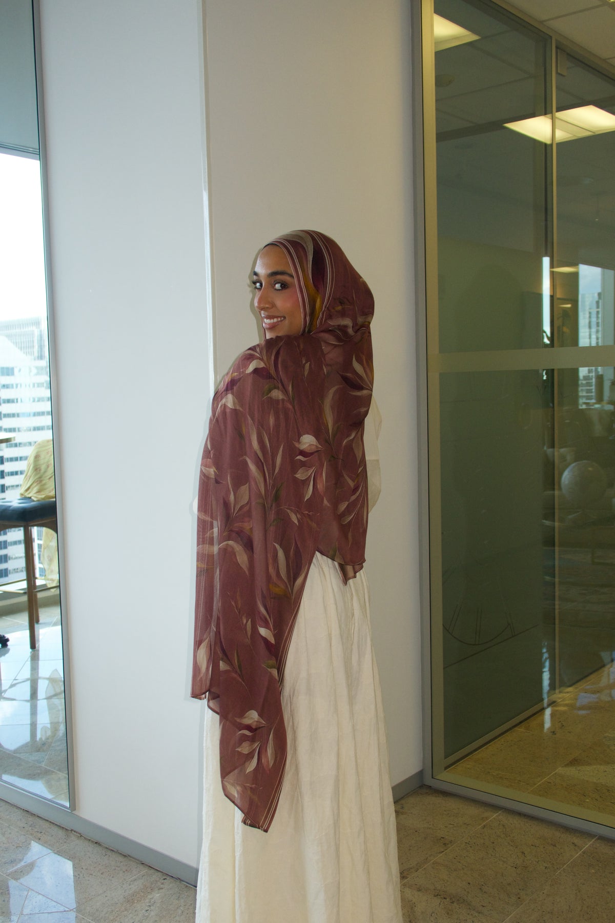 Printed Modal- Autumn Rosa