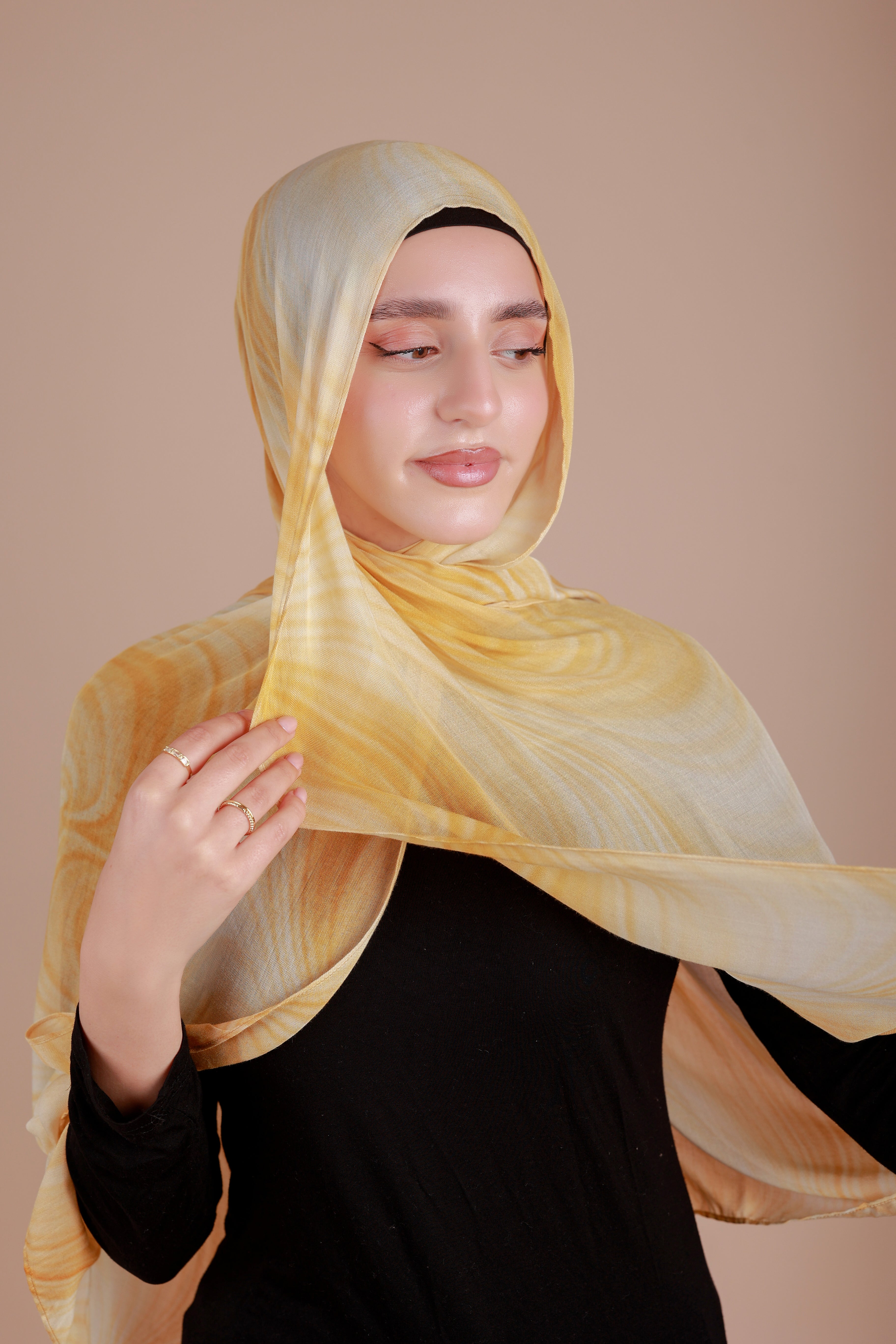 Printed Modal- Buttercream Waves