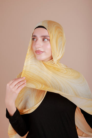 Printed Modal- Buttercream Waves