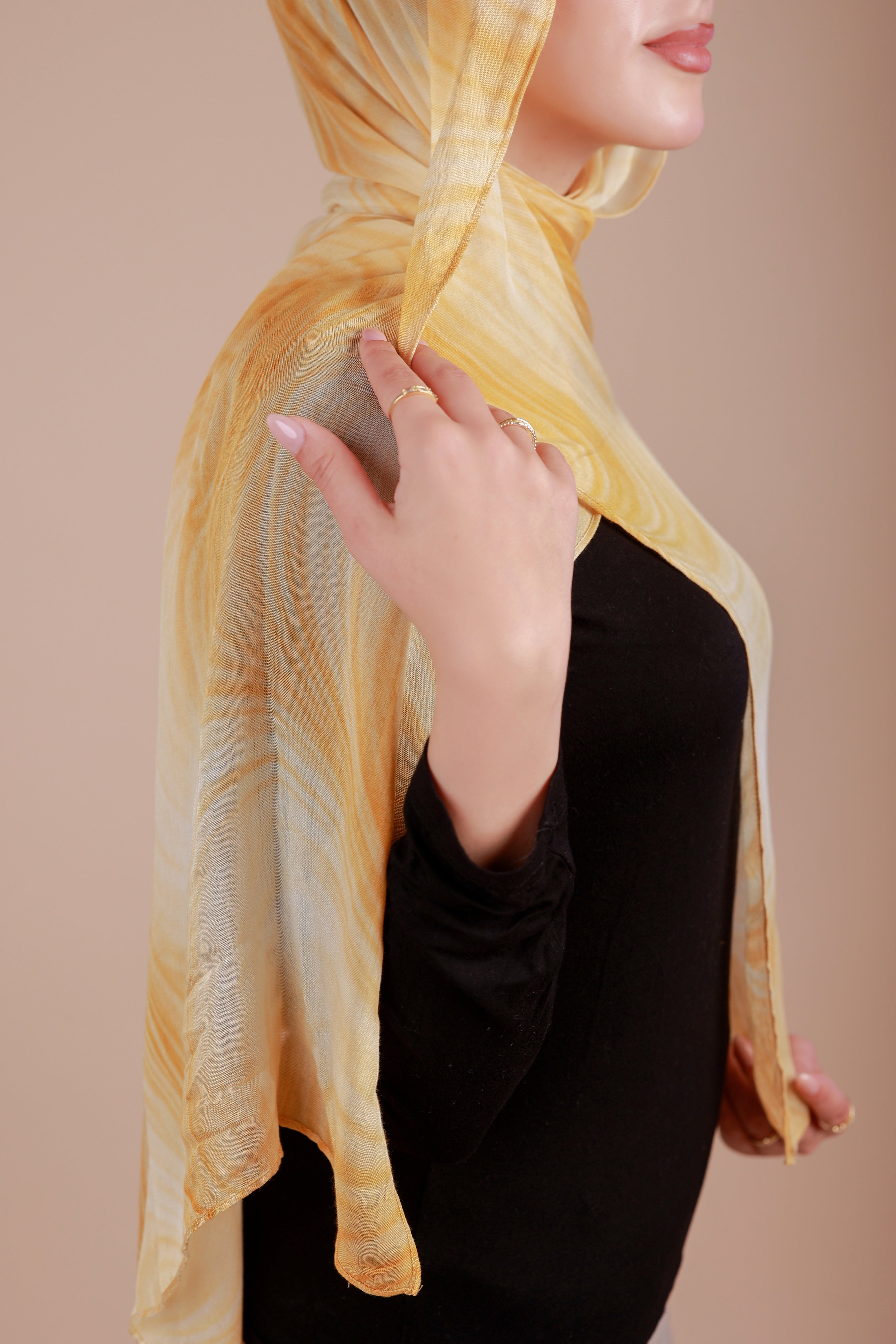 Printed Modal- Buttercream Waves
