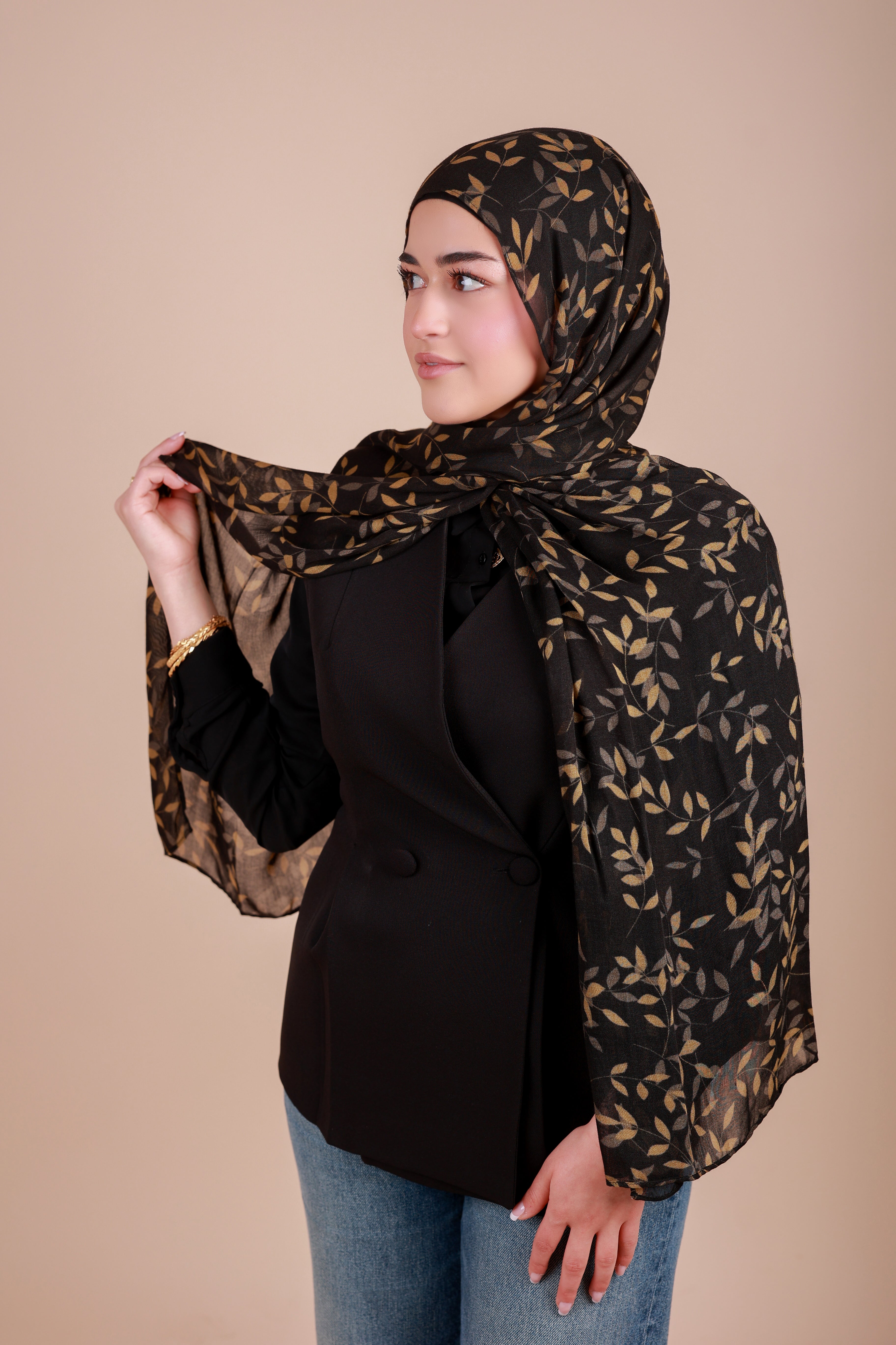 Printed Modal- Golden vine