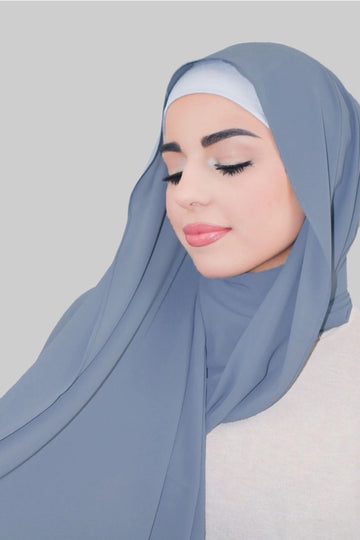 Premium Luxury Chiffon- Dusty Blue